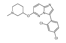 3-(2,4-dichloro-phenyl)-6-(1-methyl-piperidin-3-yloxy)-imidazo[1,2-b]pyridazine结构式