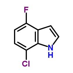 7-Chloro-4-fluoro-1H-indole结构式