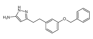 5-[2-(3-phenylmethoxyphenyl)ethyl]-2H-pyrazol-3-amine Structure