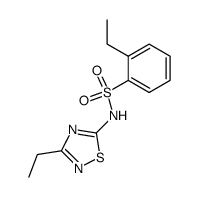 2-Ethyl-N-(3-ethyl-[1,2,4]thiadiazol-5-yl)-benzenesulfonamide结构式