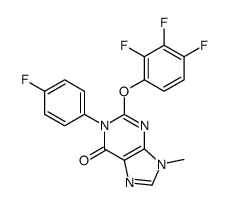 1-(4-fluorophenyl)-9-methyl-2-(2,3,4-trifluorophenoxy)purin-6-one Structure