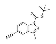 tert-butyl 5-cyano-3-methyl-1H-indazolecarboxylate结构式