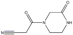 3-Oxo-3-(3-oxo-piperazin-1-yl)-propionitrile结构式