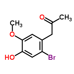 1-(2-Bromo-4-hydroxy-5-Methoxyphenyl)-2-propanone结构式