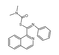 dimethylcarbamic N-phenylisoquinoline-1-carbimidic thioanhydride结构式