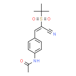 N-(4-(2-((TERT-BUTYL)SULFONYL)-2-NITRILOVINYL)PHENYL)ETHANAMIDE结构式