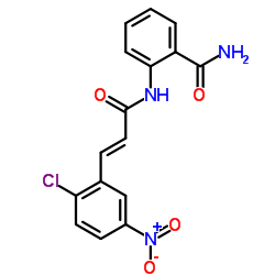 2-{[(E)-3-(2-chloro-5-nitrophenyl)-2-propenoyl]amino}benzenecarboxamide Structure