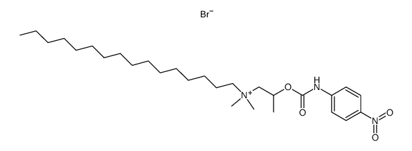 N,N-dimethyl-N-(2-(((4-nitrophenyl)carbamoyl)oxy)propyl)hexadecan-1-aminium bromide结构式