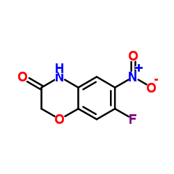 7-Fluoro-6-nitro-2H-1,4-benzoxazin-3(4H)-one Structure
