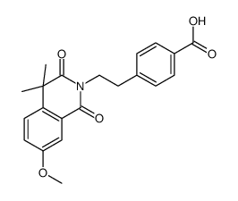 4-[2-(7-methoxy-4,4-dimethyl-1,3-dioxoisoquinolin-2-yl)ethyl]benzoic acid结构式