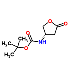 (S)-Boc-3-氨基-Y-丁内酯结构式