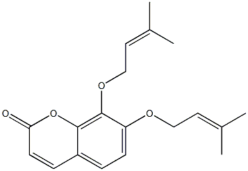 7,8-Bis[(3-methyl-2-buten-1-yl)oxy]-2H-1-benzopyran-2-one picture