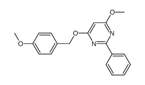 4-methoxy-6-(4-methoxy-benzyloxy)-2-phenyl-pyrimidine结构式