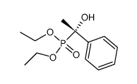 (S)-(-)-(1-Hydroxy-1-phenylethyl)phosphonsaeurediethylester结构式