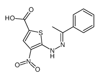 2-Thiophenecarboxylic acid,5-[(-alpha--methylbenzylidene)hydrazino]-4-nitro- (7CI) Structure