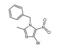 4-Bromo-2-methyl-5-nitro-1-(phenylmethyl)-1H-imidazole结构式