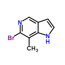 6-溴-7-甲基-1H-吡咯并[3,2-c]吡啶结构式