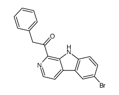 1-(6-Bromo-9H-pyrido[3,4-b]indol-1-yl)-2-phenylethanone Structure