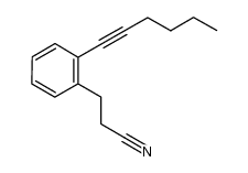 3-(2-(hex-1-ynyl)phenyl)propanenitrile结构式