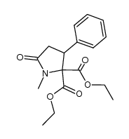 5,5-Diethoxycarbonyl-1-methyl-4-phenyl-pyrrolidin-2-one Structure