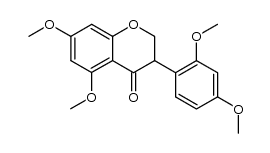 3-(2,4-dimethoxy-phenyl)-5,7-dimethoxy-chroman-4-one Structure