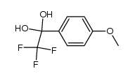 4-Methoxy-α,α,α-trifluoracetophenon-hydrat Structure
