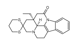 (41'S,13a'R)-13a'-ethyl-3',41',5',6',13',13a'-hexahydrospiro[[1,3]dithiane-2,2'-indolo[3,2,1-de]pyrido[3,2,1-ij][1,5]naphthyridin]-12'(1'H)-one Structure