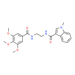 1-methyl-N-(2-{[(3,4,5-trimethoxyphenyl)carbonyl]amino}ethyl)-1H-indole-3-carboxamide结构式