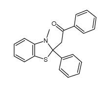 3-methyl-2-phenacyl-2-phenylbenzothiazoline结构式