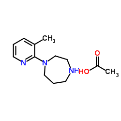 1-(3-Methyl-2-pyridinyl)-1,4-diazepane acetate (1:1)结构式