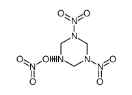 1,3-dinitro-hexahydro-[1,3,5]triazine, nitrate Structure