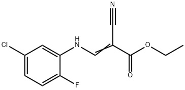 3-[(5-氯-2-氟苯基)氨基]-2-氰基丙-2-烯酸乙酯结构式