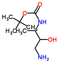 Carbamic acid, (3-amino-2-hydroxy-1-methylpropyl)-, 1,1-dimethylethyl ester,结构式