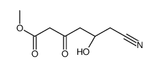 Methyl (5R)-6-cyano-5-hydroxy-3-oxohexanoate结构式