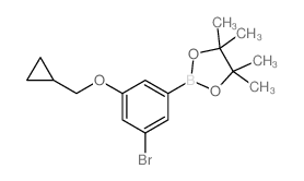 2-(3-Bromo-5-(cyclopropylmethoxy)phenyl)-4,4,5,5-tetramethyl-1,3,2-dioxaborolane Structure