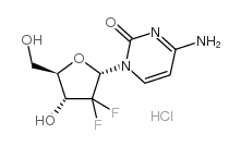 4-Amino-1-(2-deoxy-2,2-difluoro-a-D-erythro-pentofuranosyl)-2(1H)-pyrimidinone Hydrochloride structure