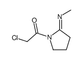2-Pyrrolidinimine, 1-(chloroacetyl)-N-methyl- (9CI)结构式