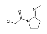 2-Pyrrolidinimine, 1-(chloroacetyl)-N-methyl- (9CI) structure