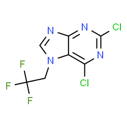 2,6-Dichloro-7-(2,2,2-trifluoroethyl)-7H-purine Structure