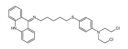 9-Acridinamine, N-(5-((4-(bis(2-chloroethyl)amino)phenyl)thio)pentyl)-结构式