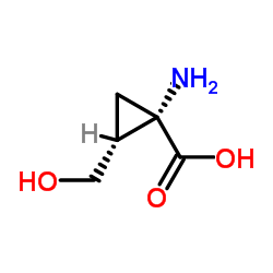 Cyclopropanecarboxylic acid, 1-amino-2-(hydroxymethyl)-, (1S,2R)- (9CI) Structure