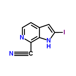 2-Iodo-1H-pyrrolo[2,3-c]pyridine-7-carbonitrile structure