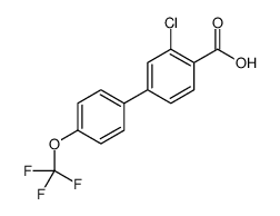 2-Chloro-4-(4-trifluoromethoxyphenyl)benzoic acid结构式