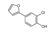 2-chloro-4-(furan-2-yl)phenol结构式