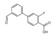 2-fluoro-4-(3-formylphenyl)benzoic acid Structure