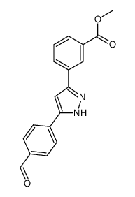 3-[5-(4-formylphenyl)-1H-pyrazol-3-yl]benzoic acid methyl ester Structure