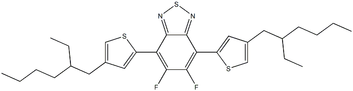 5,6-difluoro-4,7-bis-(4-(2-ethylhexyl)-2-thienyl)-2,1,3-benzothiadiazole Structure