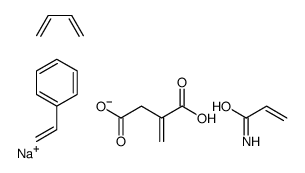 sodium,buta-1,3-diene,3-carboxybut-3-enoate,prop-2-enamide,styrene Structure