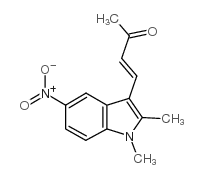 4-(1,2-dimethyl-5-nitroindol-3-yl)but-3-en-2-one Structure