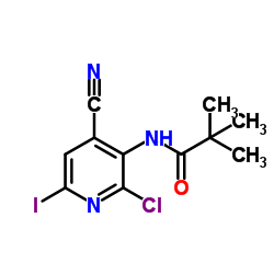 N-(2-Chloro-4-cyano-6-iodo-3-pyridinyl)-2,2-dimethylpropanamide结构式